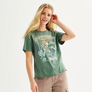 L Western country gothic "yallternative" Cowboy Tshirt Tee Top skeleton Rodeo